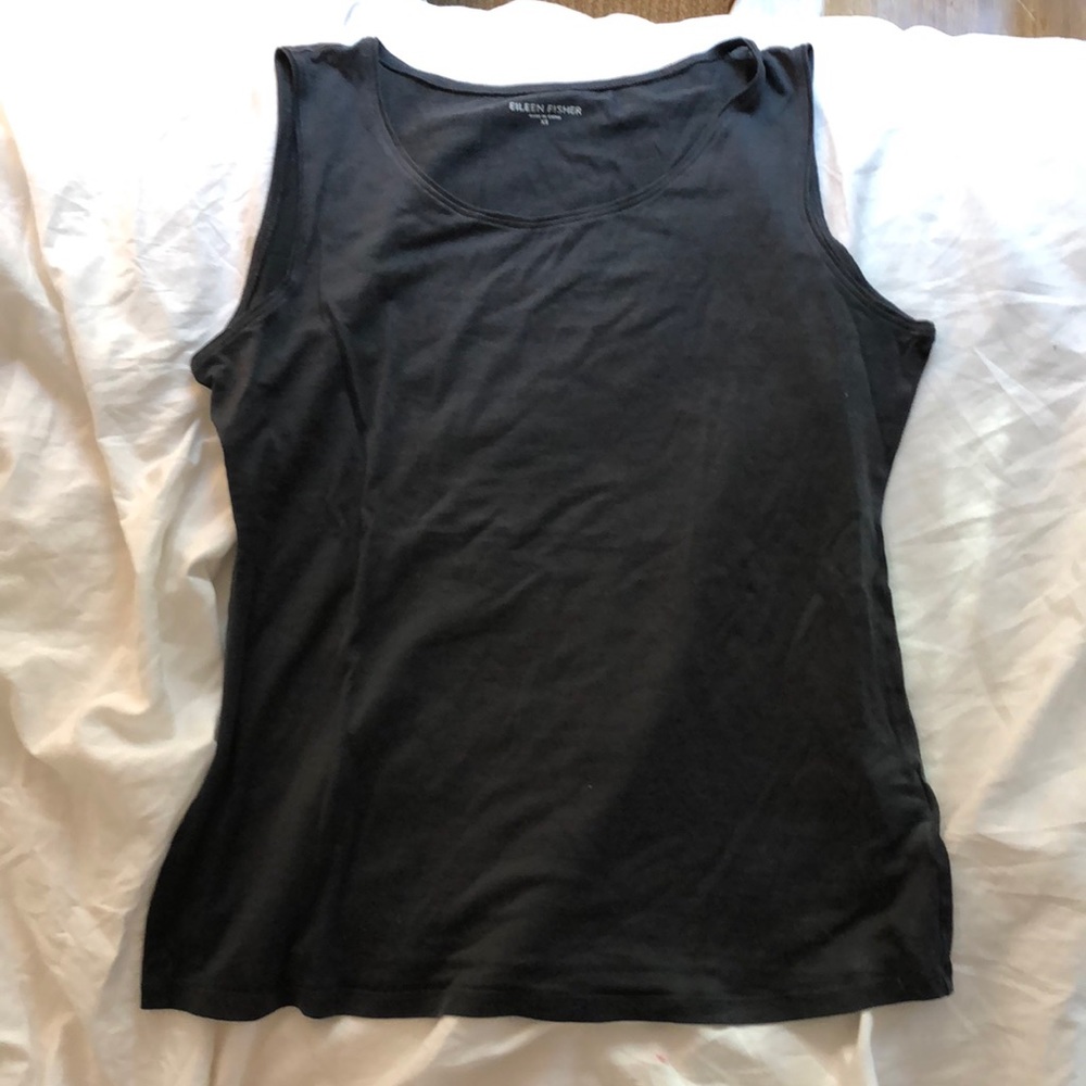Silk and cotton blend muscle style tank